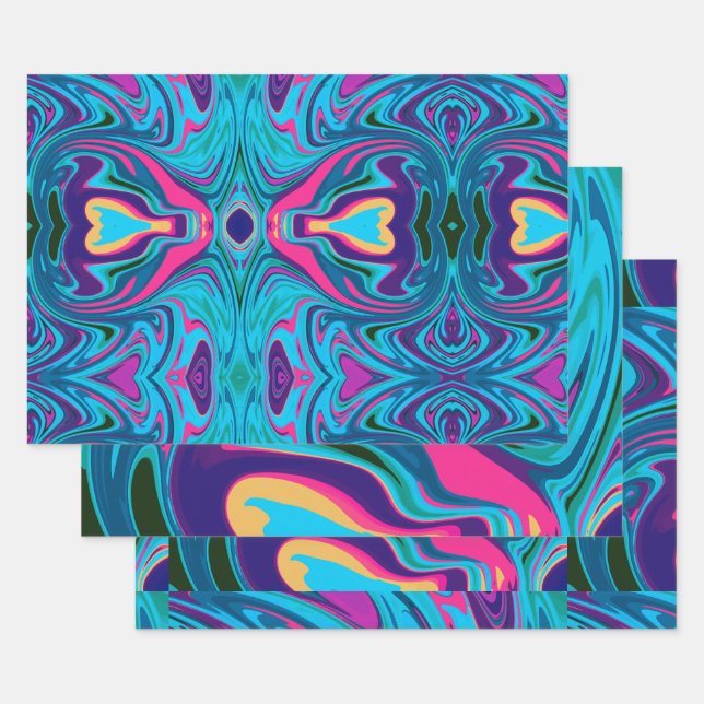 Square wrapping  paper sheets (Set)