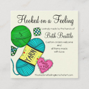 Square yarn/Crochet/Knitting Business Cards