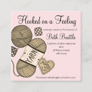 Square yarn/Crochet/Knitting Business Cards