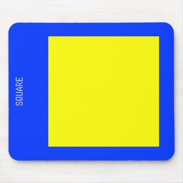 Square - Yellow and Blue Mouse Pad (Front)