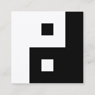 Square Yin Yang Business Card