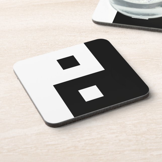 Square Yin Yang Coaster (Left Side)