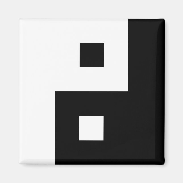 Square Yin Yang Magnet (Front)