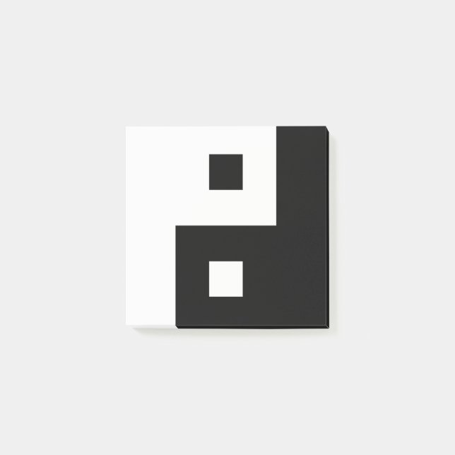Square Yin Yang Post-it Notes (Front)