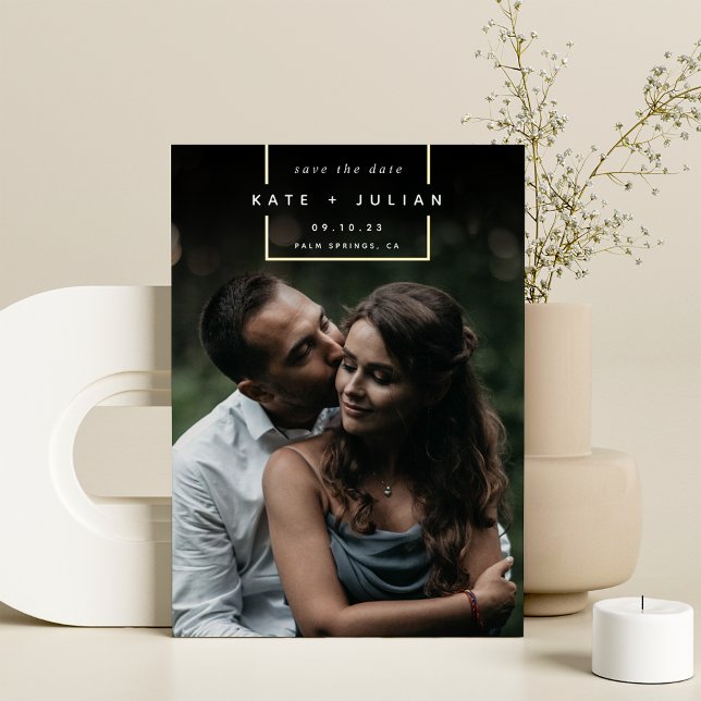 Squared Away | Simple Modern Photo Save The Date (Creator Uploaded)