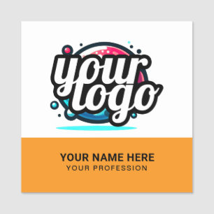 Squared Cool Employee Pin Name Tag Magnetic Logo