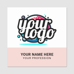 Squared Cool Employee Pin Name Tag Magnetic Logo