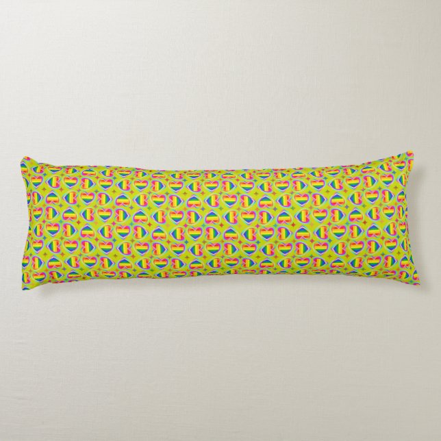 Squared Hearts Body Pillow (Back)
