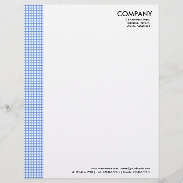 Squared Margin - Baby Blue Letterhead (Front)