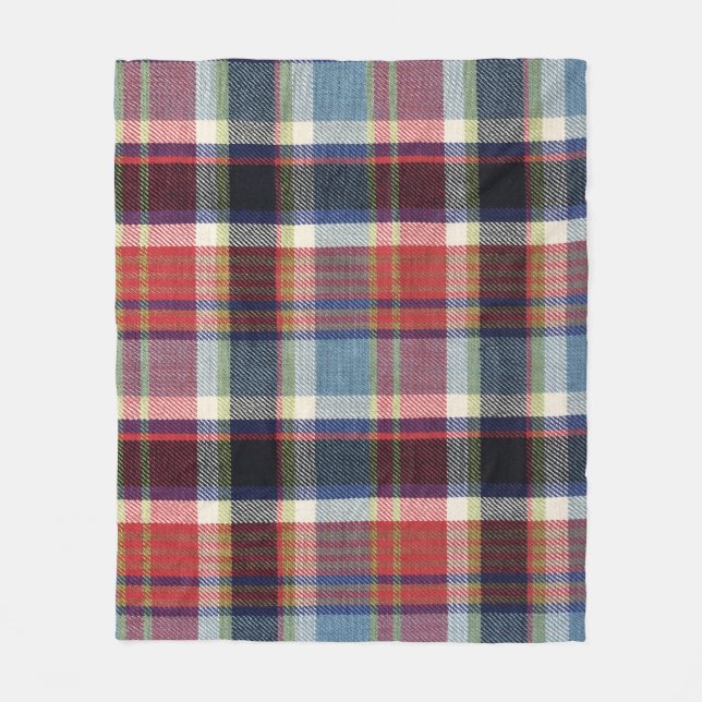 Squared Textile Texture Background. Fleece Blanket (Front)