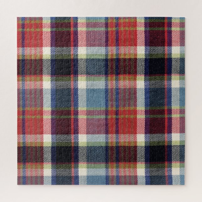 Squared Textile Texture Background. Jigsaw Puzzle (Vertical)