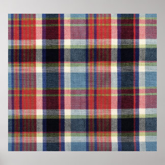 Squared Textile Texture Background. Poster