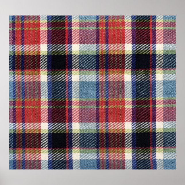 Squared Textile Texture Background. Poster (Front)