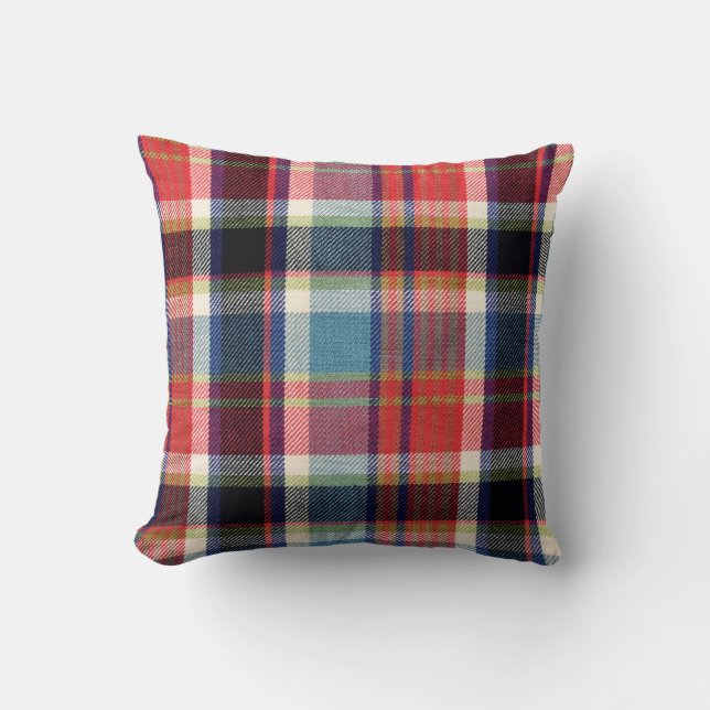 squared textile texture  throw pillow (Front)