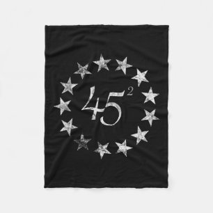 Squared Trump Betsy Ross Flag 2020 2024 Second Ter Fleece Blanket