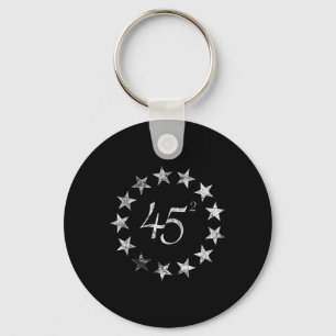 Squared Trump Betsy Ross Flag 2020 Second Term Keychain
