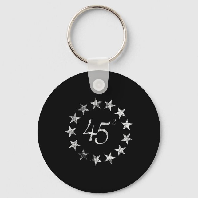 Squared Trump Betsy Ross Flag 2020 Second Term  Keychain (Front)