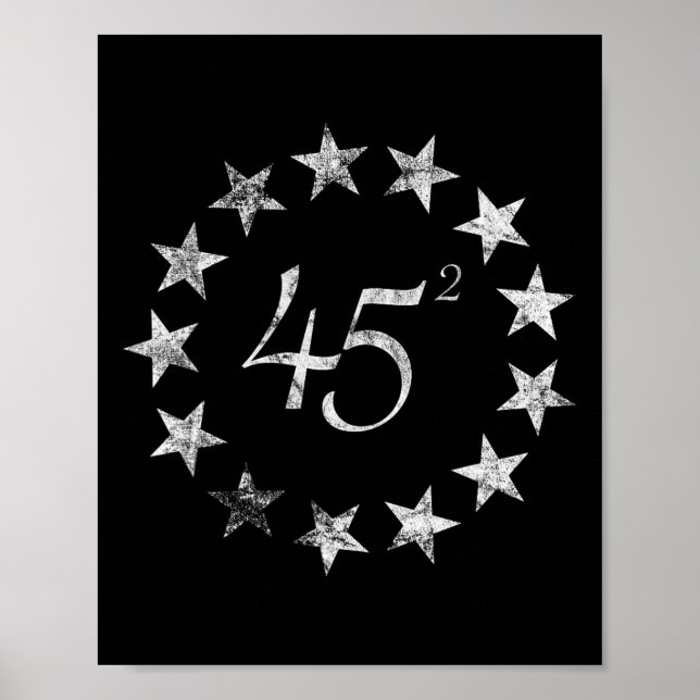 Squared Trump Betsy Ross Flag 2020 Second Term  Poster (Front)