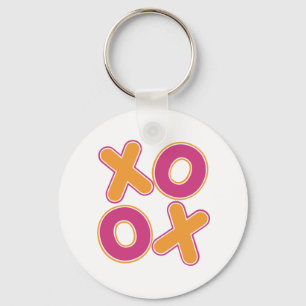 Squared XOXO Keychain