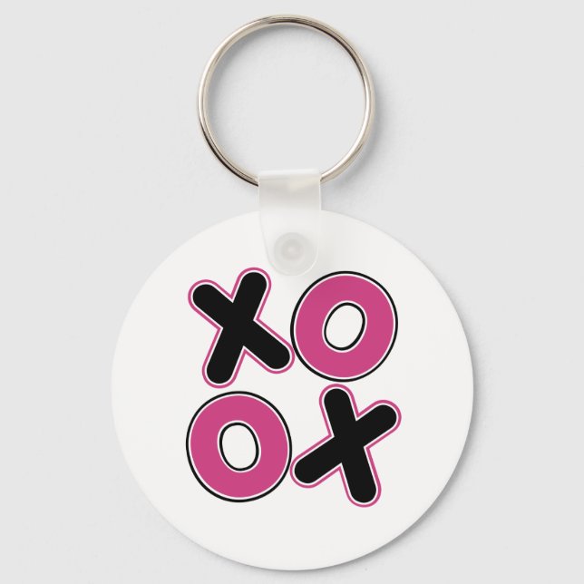 Squared XOXO Keychain (Front)