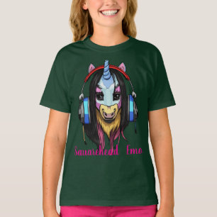 Squarehead Emo Viking Unicorn – Dark Rock Fantasy T-Shirt