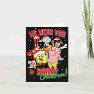 Squarepants Crabby Christmas  Card