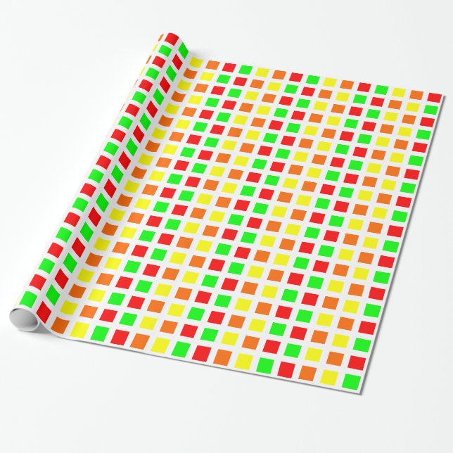 Squares 02 - Spectrum 02 Wrapping Paper (Unrolled)