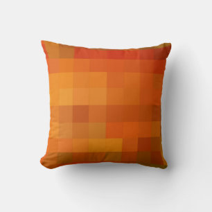 Squares Abstract Art Retro Geometric Pattern Throw Pillow