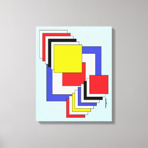 Squares Abstract Canvas Print