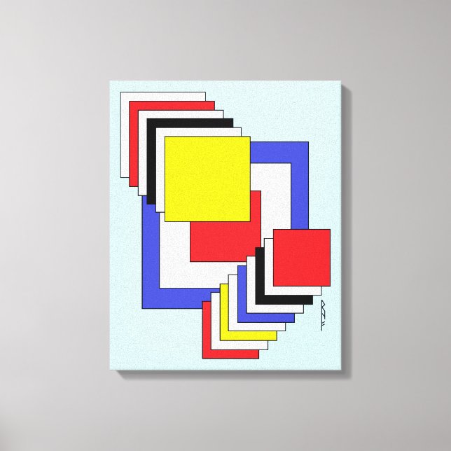 Squares Abstract Canvas Print (Front)