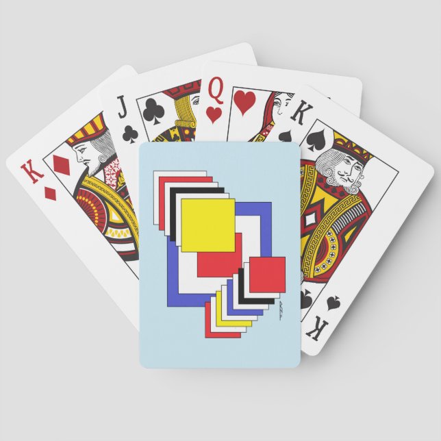 Squares Abstract Playing Cards (Back)