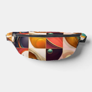 Squares Abstract Retro Popular Collection Fanny Pack