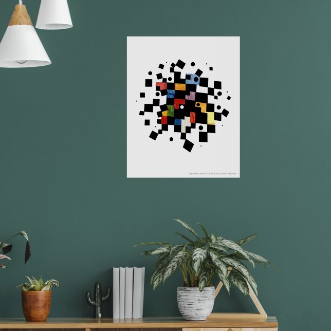 Squares and Circles Abstract II Poster (Living Room 1)