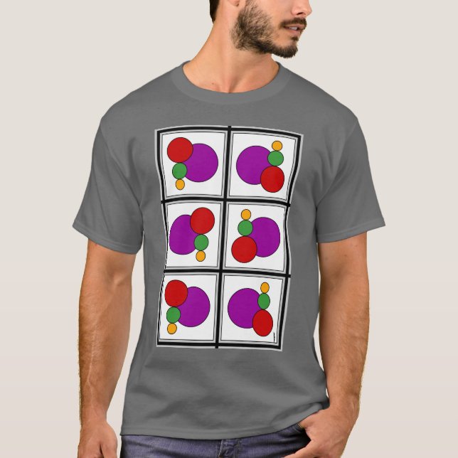 Squares and Circles Abstract T-Shirt (Front)