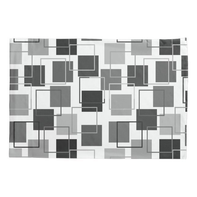 Squares and Outlines  Pillowcase (Back)