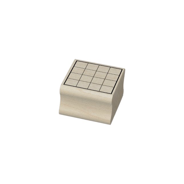 Squares Blank Checkbox Plaid Grid Rubber Stamp (Stamp)