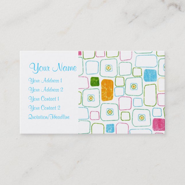 Squares - Customized Business Card (Front)