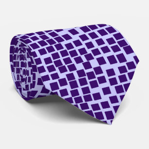 Squares - Deep Purple on Powder Blue Tie
