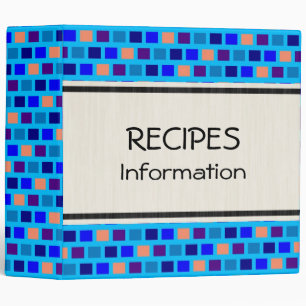 Squares Modern Geometric Pattern 2 Binder