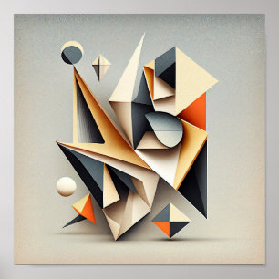 "Squares ’n stuff" - Abstract Digital Art Poster