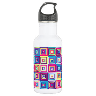 Squares Pattern 532 Ml Water Bottle