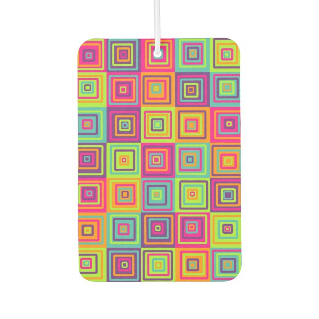 Squares Pattern Air Freshener (Front)