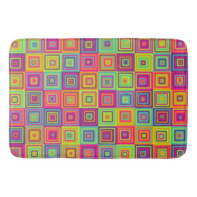 Squares Pattern Bath Mat (Front)