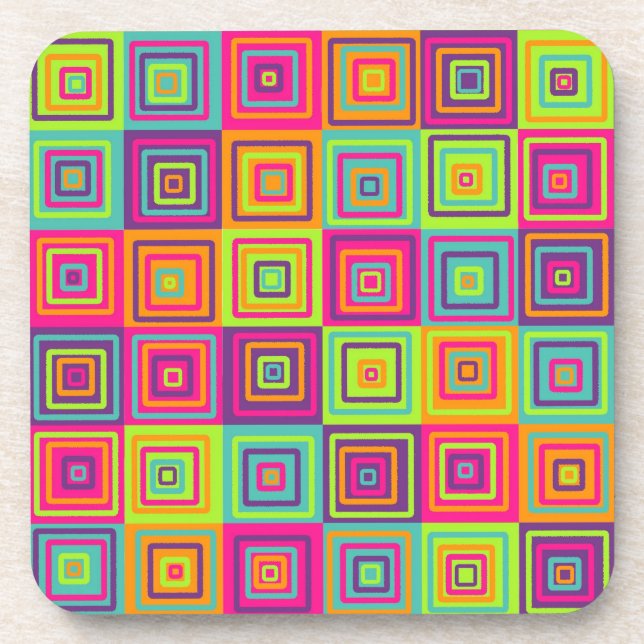 Squares Pattern Coaster (Front)