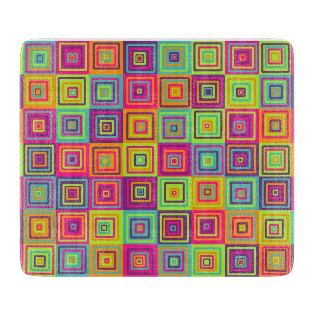 Squares Pattern Cutting Board (Front)