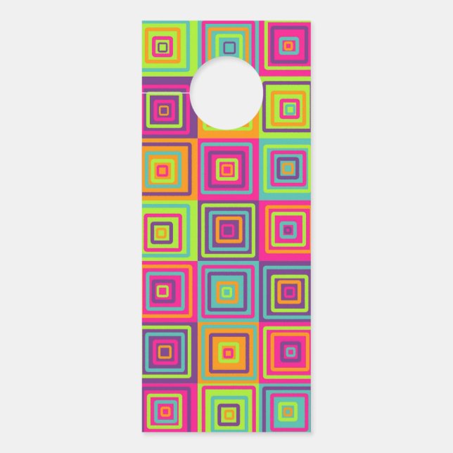 Squares Pattern Door Hanger (Front)