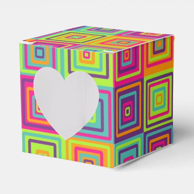 Squares Pattern Favor Box (Front Side)