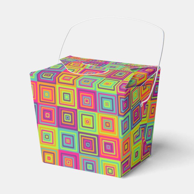 Squares Pattern Favor Box (Front Side)