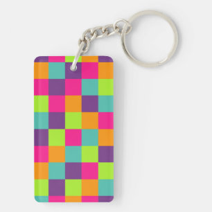 Squares Pattern Keychain