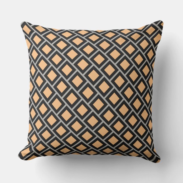 Squares Pattern Modern Outdoor Pillow (Front)